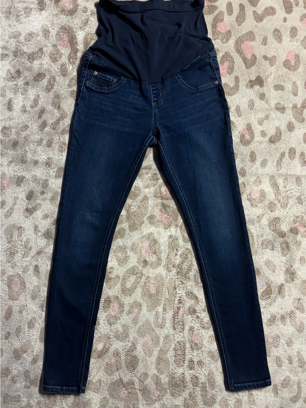 Indigo Blue Navy Stretch Maternity Jeggings